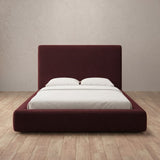 Boucle Burgundy — Full Height Headboard