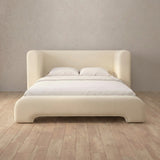 Performance Leather Cream — Full Height Headboard
