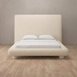 Linen Blend Cream — Full Height Headboard