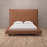 Performance Leather Cognac — Full Height Headboard