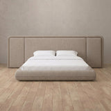 Linen Blend Taupe — Extended Headboard