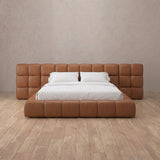 Performance Leather Cognac — Extended Headboard