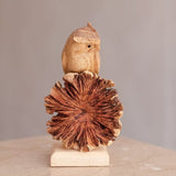 Wooden Tree Owl Sculpture
