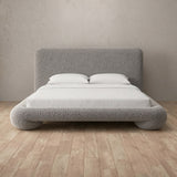 Boucle Pewter — Full Height Headboard