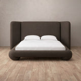 Linen Blend Truffle — Extended Headboard