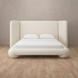 Performance Leather Off White — Extended Headboard
