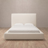 Performance Leather Off White — Full Height Headboard