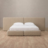 Linen Blend Latte — Extended Headboard