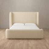 Linen Blend Cream — Full Height Headboard