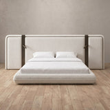 Boucle Off White — Extended Headboard with Integrated Lighting