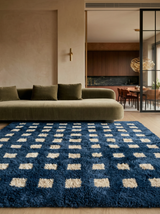 Grid Contemporary Checkered Rug