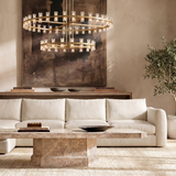 Contemporary Italian Sofa Chaise Sectional (142")