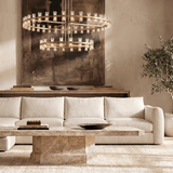 Contemporary Italian Sofa Chaise Sectional (142")