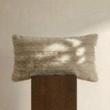 Plush Striped Fur Pillow