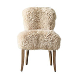 Sheepskin Wooden Dining Chair