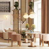 Suede Restaurant Lounge Dining Chair