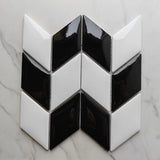 Black & White Zigzag Mosaic Tile