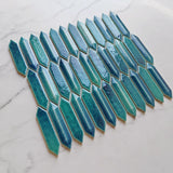Starry Blue 3D Arrow Shape Mosaic Tile
