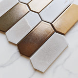 Ice Beige Gold Hexagon Mosaic Tile