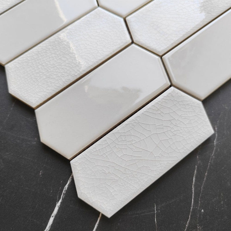 Bone White Hexagon Mosaic Tile