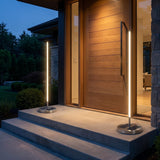 Lamp at a modern home entrance in daylight