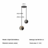 Sphered Cement Pendant Light