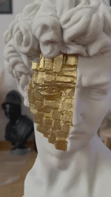 David Half Faced Gold Sculpture