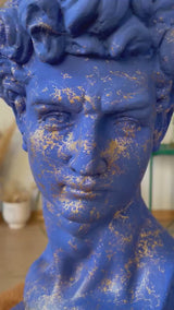 David in Blue & Gold Sculpture