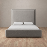 Boucle Pewter — Full Height Headboard
