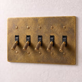 Vintage Brass with Patina::5 Gang
