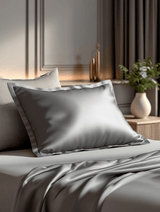 Premium Grey Mulberry Silk Bedding Set