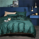 Bee Green Duvet Cover Set (Long-staple Sateen Cotton)