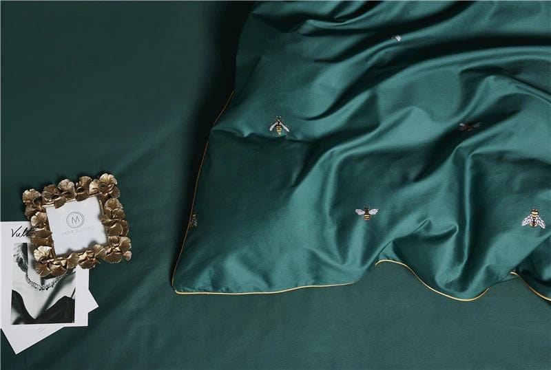 Bee Green Duvet Cover Set (Egyptian Cotton)