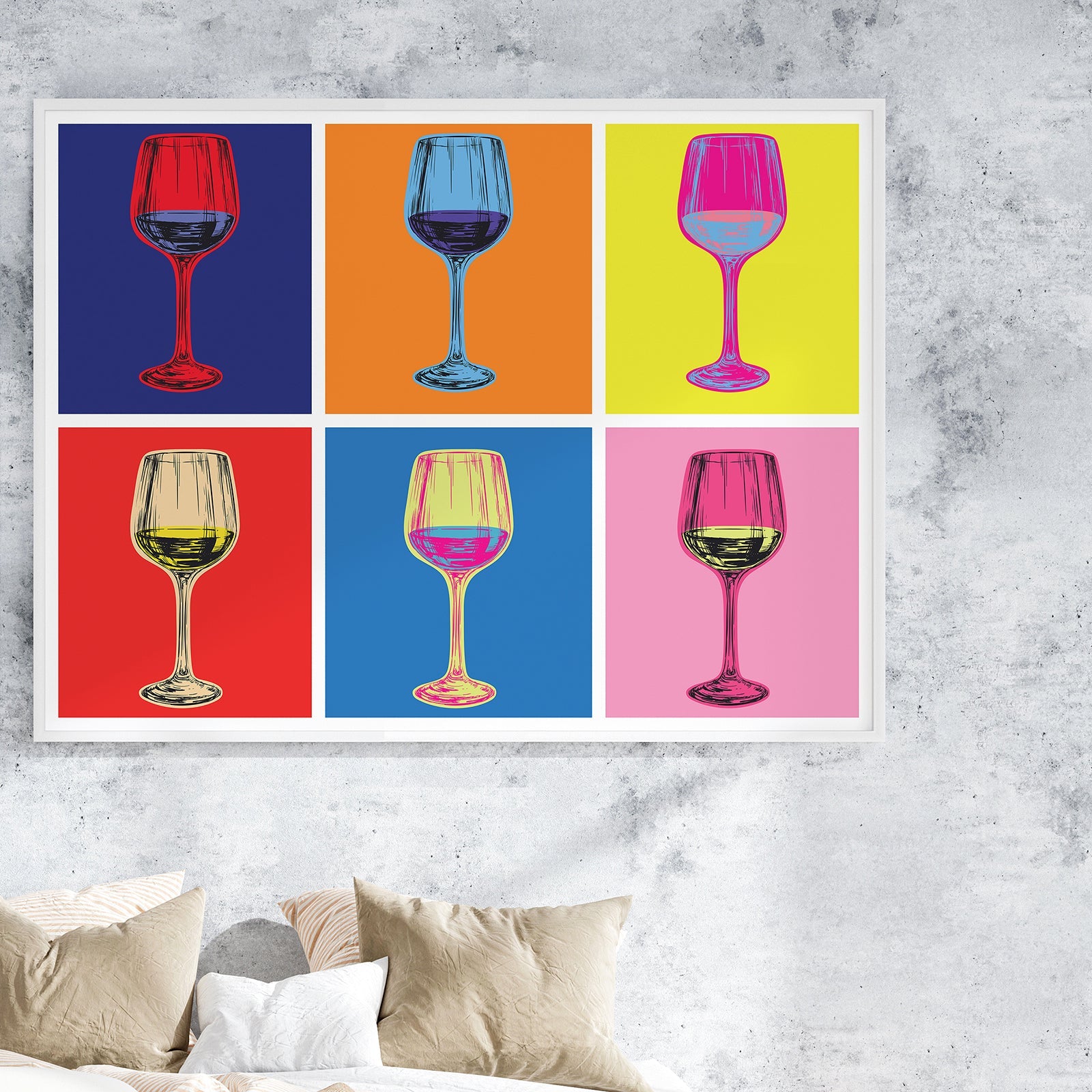 wine glass art Wine Glass Pop Art Illustration
