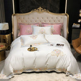 Prarie White Duvet Cover Set (Long-staple Sateen Cotton)