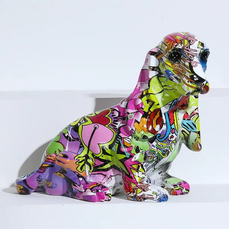 ☆新品☆ 1点物 犬の置物 グラフィティアート ストリートアート Amazon.com: suruim Colorful Dog Sculptures Home Decor Graffiti