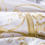 Ivy Gold Forest White and Gold Duvet Cover Set (Long-staple Sateen Cotton)