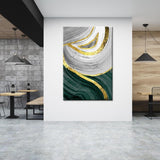 Golden Greens Stretched Canvas