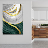 Golden Greens Stretched Canvas
