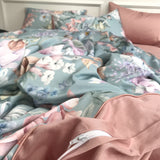 Sunset Blues Duvet Cover Set (Long-staple Sateen Cotton)