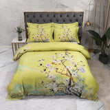 Mandarin Lime Green Duvet Cover Set (Long-staple Sateen Cotton)