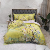 Mandarin Lime Green Duvet Cover Set (Long-staple Sateen Cotton)
