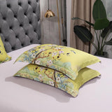 Mandarin Lime Green Duvet Cover Set (Long-staple Sateen Cotton)