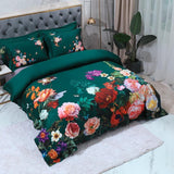 Emerald Green Duvet Cover Set (Long-staple Sateen Cotton)