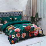 Emerald Green Duvet Cover Set (Long-staple Sateen Cotton)