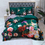 Emerald Green Duvet Cover Set (Long-staple Sateen Cotton)