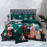Emerald Green Duvet Cover Set (Long-staple Sateen Cotton)