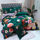 Emerald Green Duvet Cover Set (Long-staple Sateen Cotton)