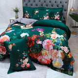 Emerald Green Duvet Cover Set (Long-staple Sateen Cotton)