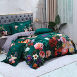 Emerald Green Duvet Cover Set (Long-staple Sateen Cotton)